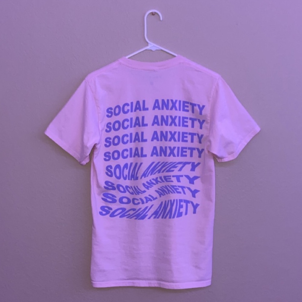 pacsun social anxiety graphic t-shirt